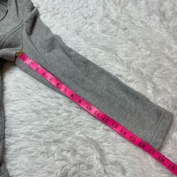 Steilmann Grey Silver Sparkle Cotton Blend Blazer Jacket Size 8 Medium - Picture 10 of 11